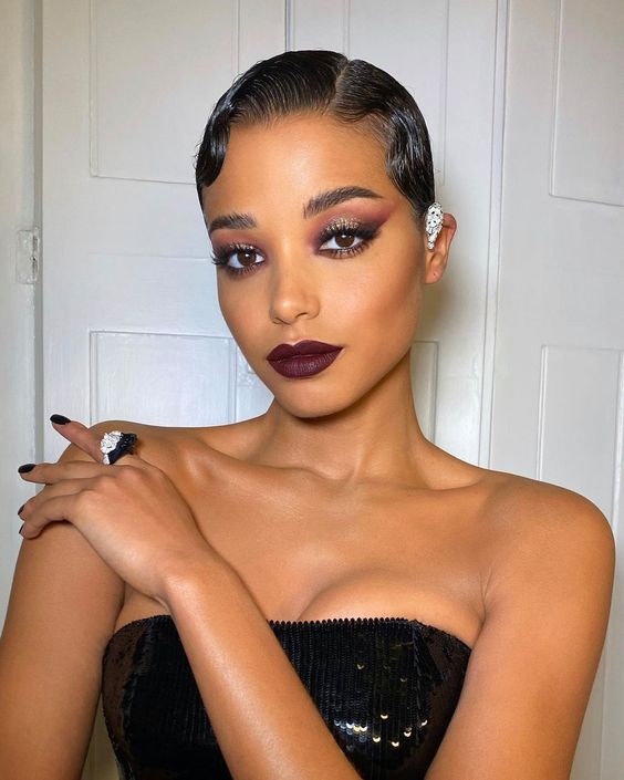 Pixie with a finger wave